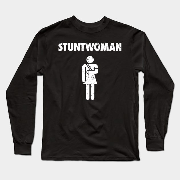 Stuntwoman Fractured Broken Collarbone Gift Long Sleeve T-Shirt by MeatMan